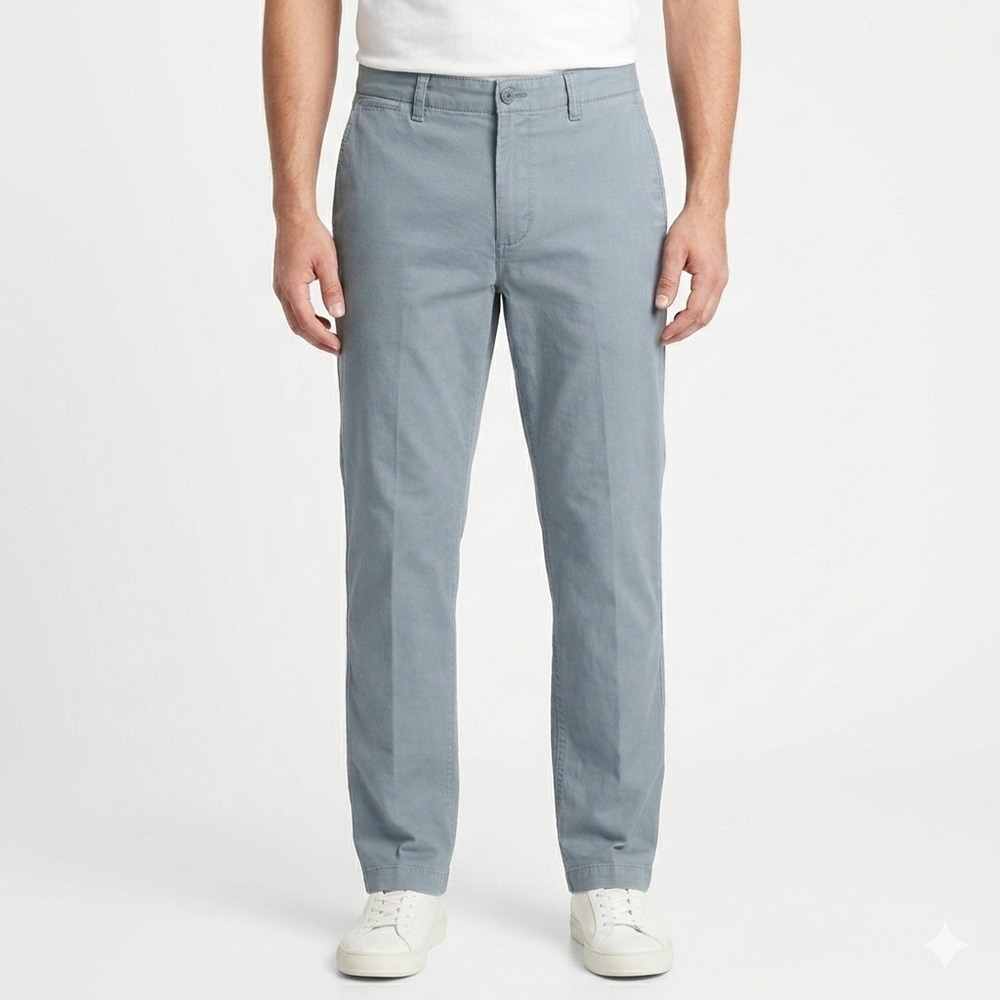 Gap Khakis Chino Pants Mens 38x32 Blue Gray Vintage Standard Fit Y2K Cotton